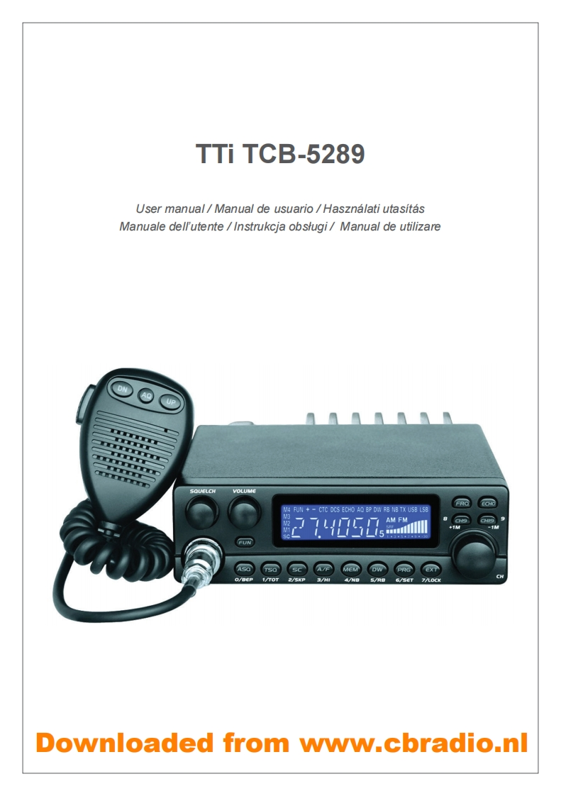 TTI_TCB5289操作说明书手册