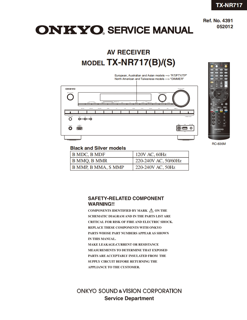TX-NR717-Service-Manual维修操作说明书手册