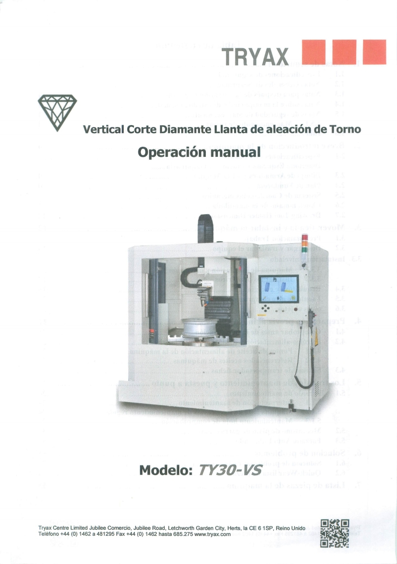 TY-30VSOperation安装调试说明书手册-Spanish