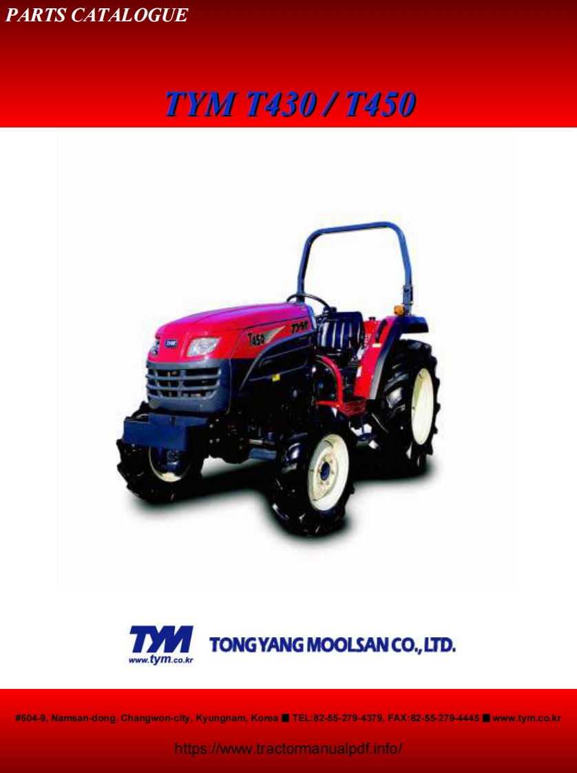 TYM-T450-Tractor-零部件手册-PDF