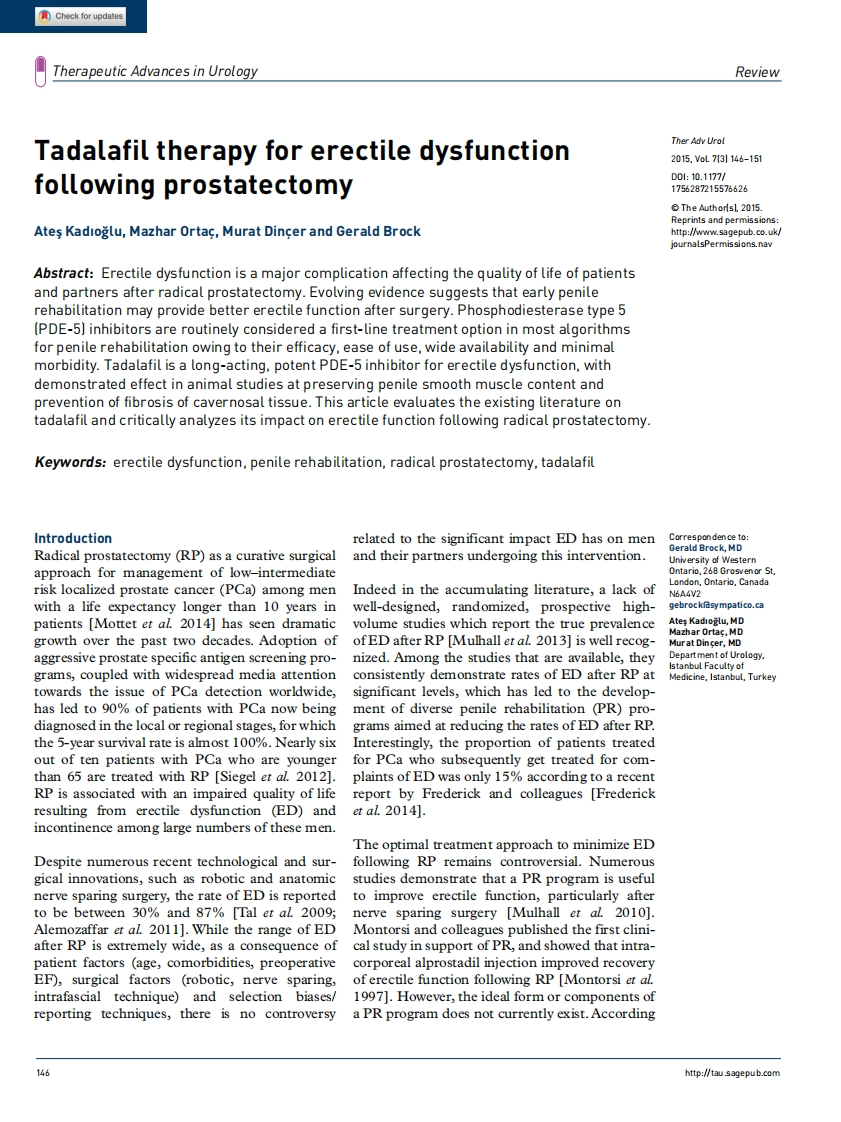 Tadalafil-therapy-for-erectile-dysfunction-following-prostatectomy