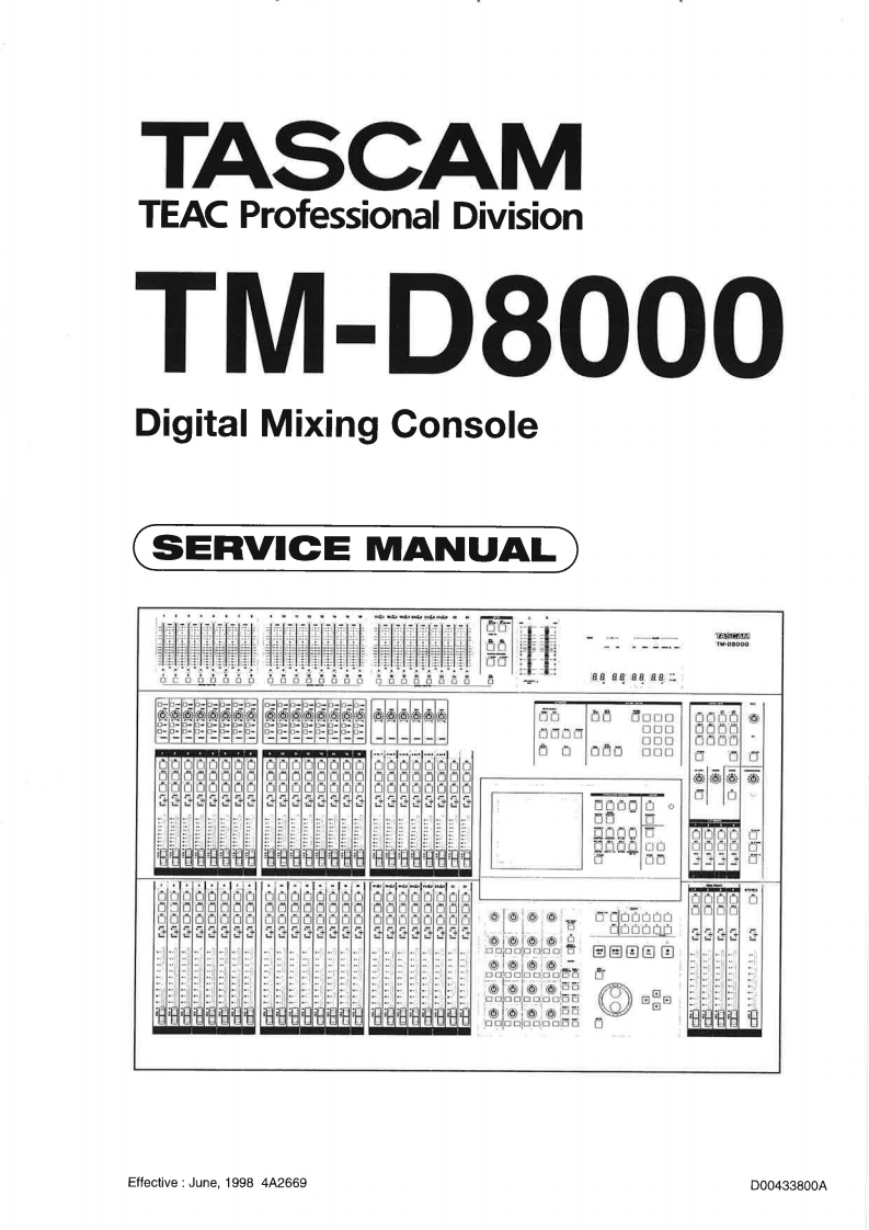 Tascam-TM-D8000-Digital-Mixer-Service-Manual维修服务手册说明书含电器原理图