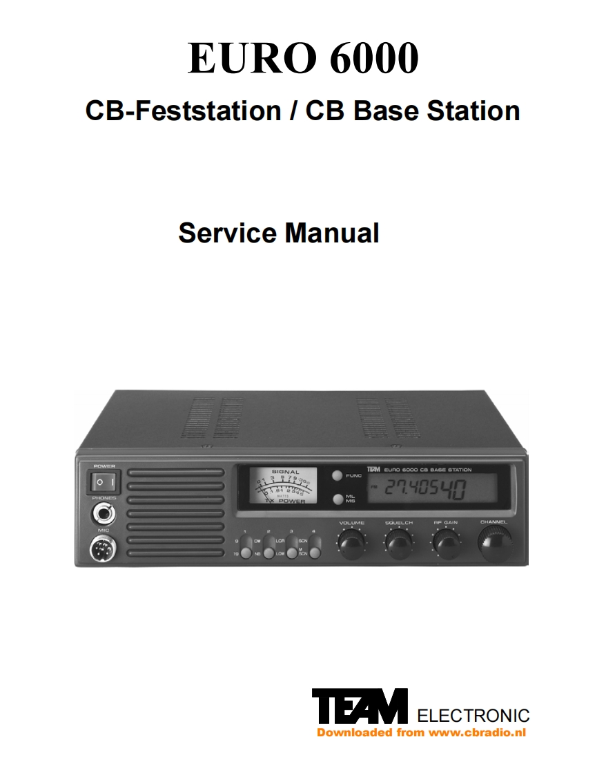 Team_Euro_8012_ENG维修说明书手册含电气原理图