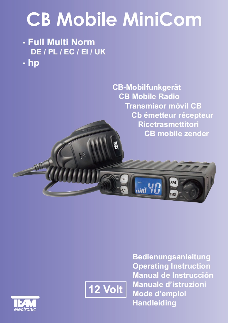 Team_MiniCom_2016_使用说明书手册_NL_DE_FR_ITA