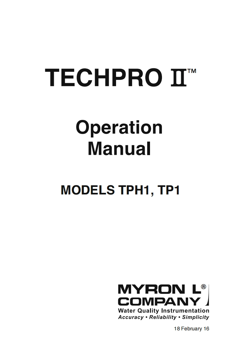 TechPro_II_手册说明书指南