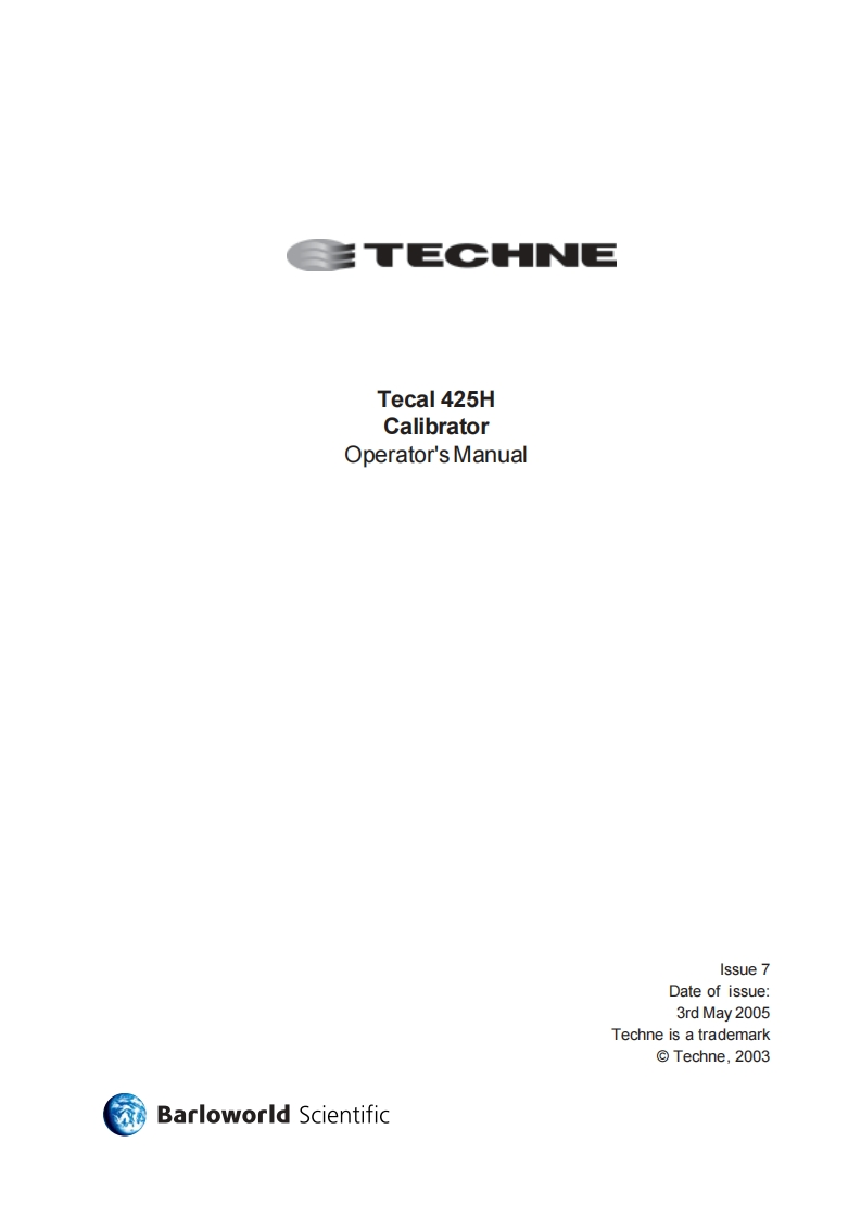 Techne-425H-User-Manual操作说明书手册新质力文库 - 聚焦新质生产力发展的数字化知识库_行业洞察 / 理论成果 / 实践指南免费下载新质力文库