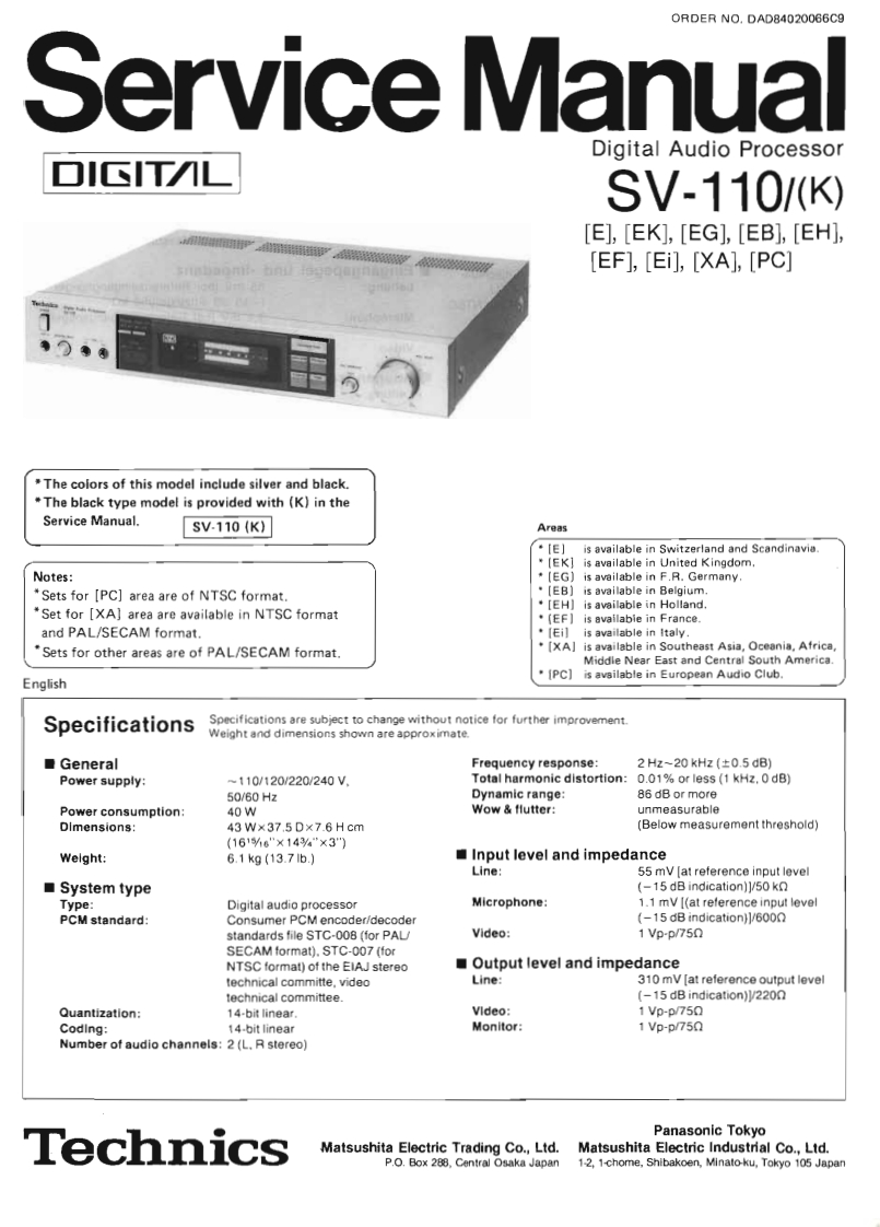Technics-SV-110-Service-Manual-service-manual维修手册