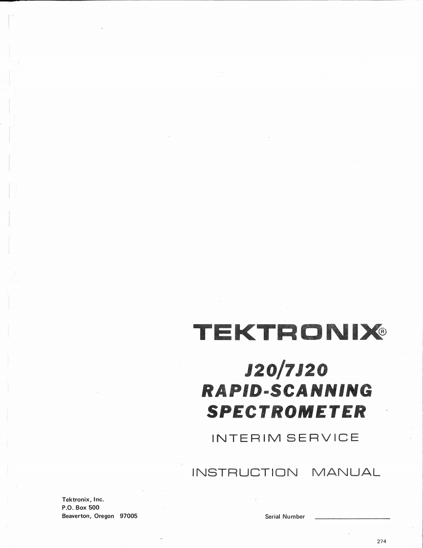 Tek_7j20_interim_维修操作说明书手册