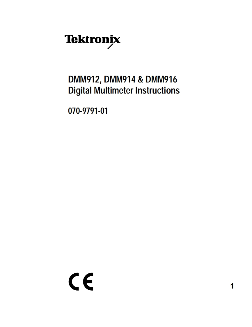 Tektronix-DMM916-User-Manual操作说明书手册新质力文库 - 聚焦新质生产力发展的数字化知识库_行业洞察 / 理论成果 / 实践指南免费下载新质力文库