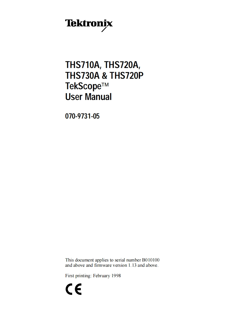 Tektronix-THS720A-User-Manual操作说明书手册新质力文库 - 聚焦新质生产力发展的数字化知识库_行业洞察 / 理论成果 / 实践指南免费下载新质力文库