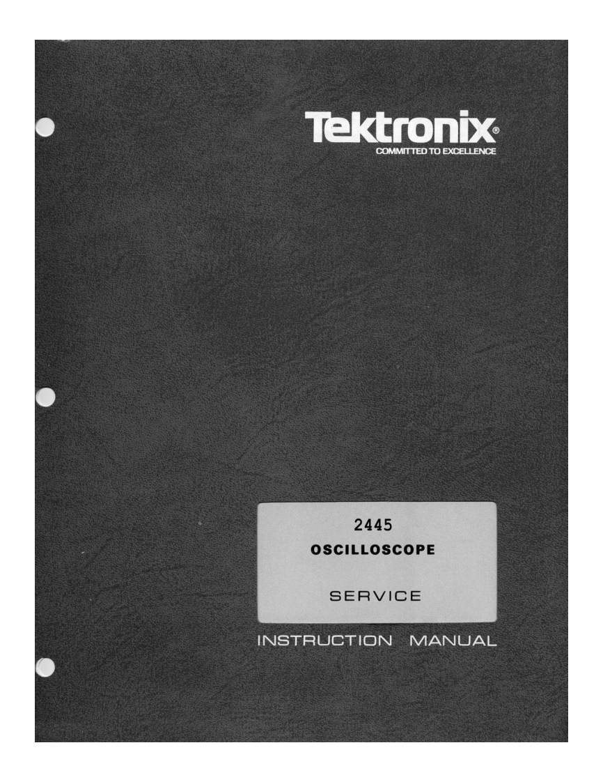 Tektronix2445维修维护手册操作说明书手册1