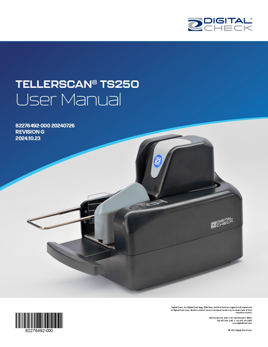 TellerScan-TS250-操作说明书手册