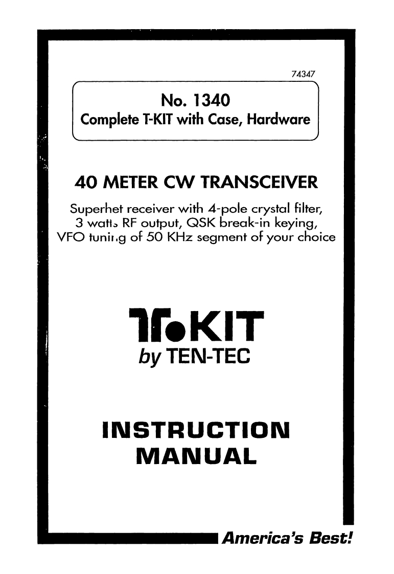 Ten-Tec_1340_使用说明书手册_2014