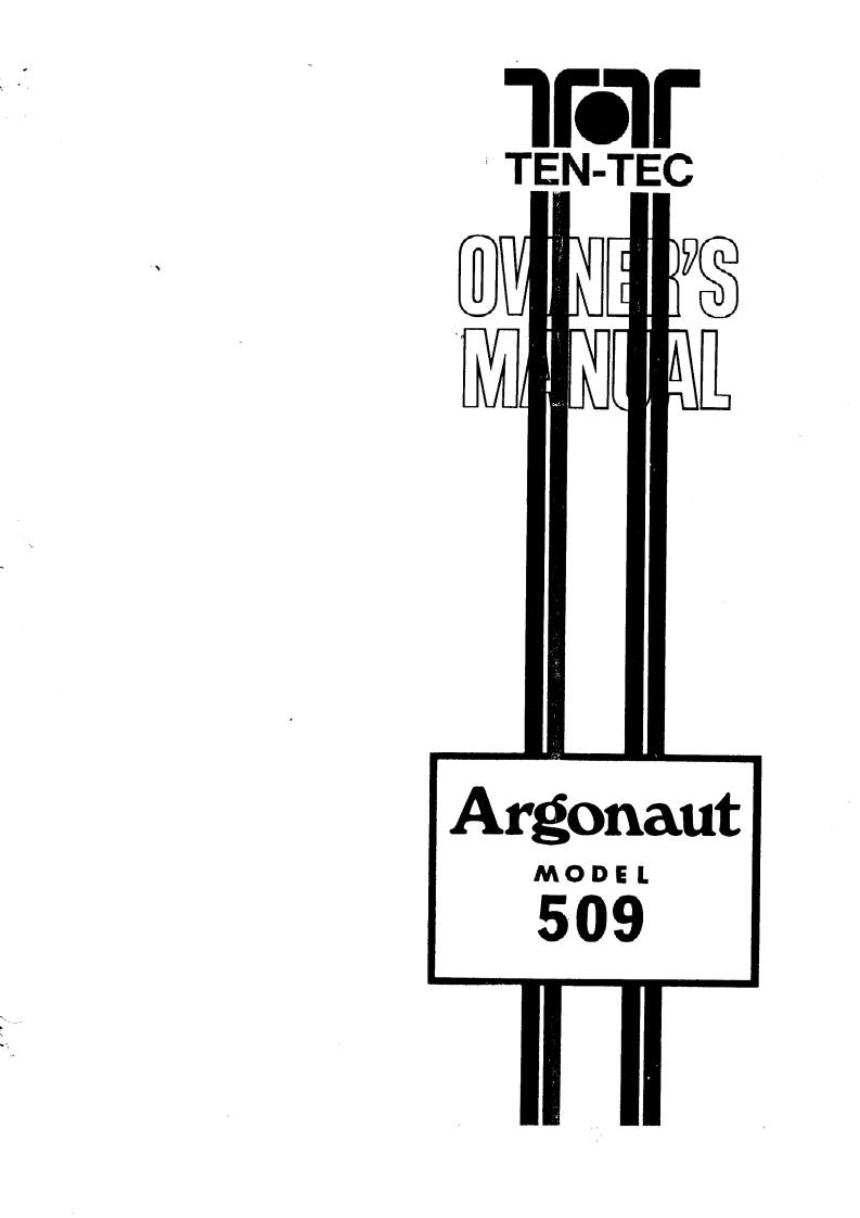 Ten-Tec_Argonaut_509_使用说明书手册