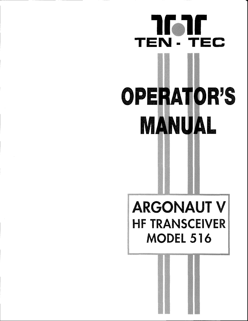Ten-Tec_Argonaut_516_使用说明书手册