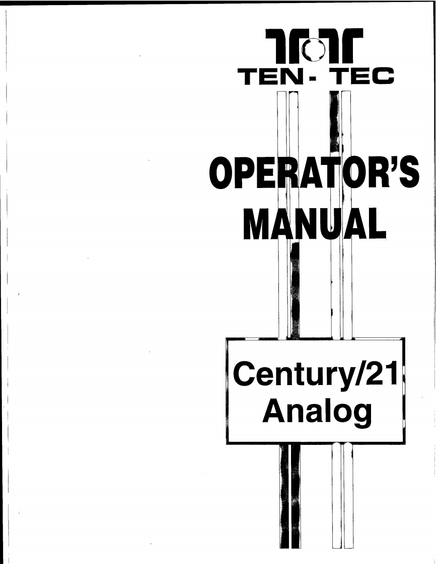 Ten-Tec_Century_21_analog_使用说明书手册
