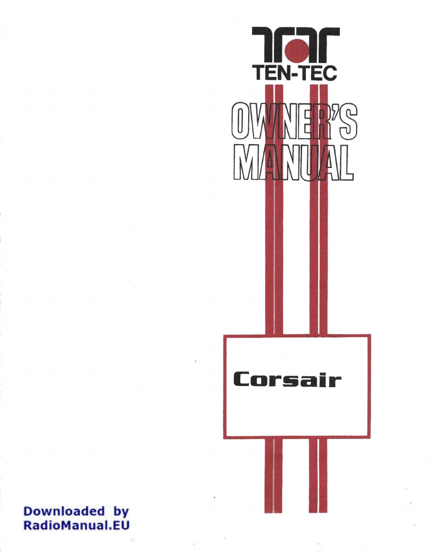 Ten-Tec_Corsair_560_使用说明书手册_GW8ARR
