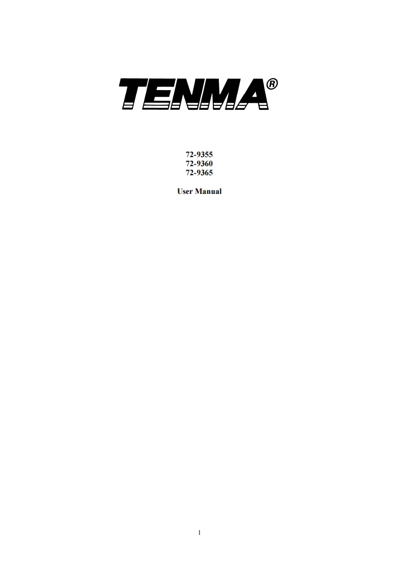 Tenma-72-9355-Oscilloscope-操作说明书手册