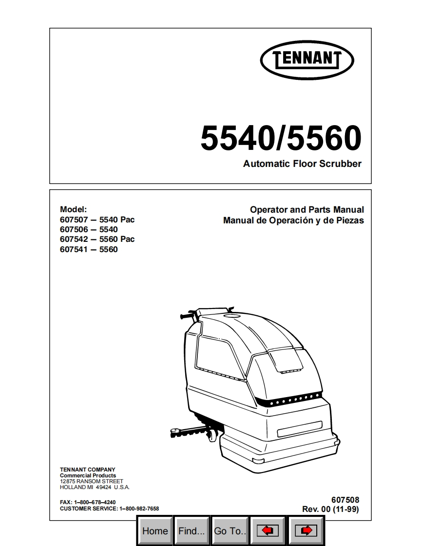 Tennant-5540-5560-11-99-找手册网