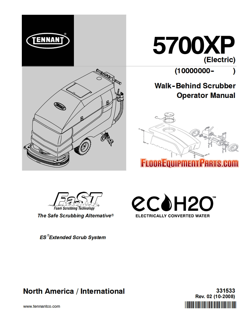Tennant-5700XP-User-Manual操作说明书手册