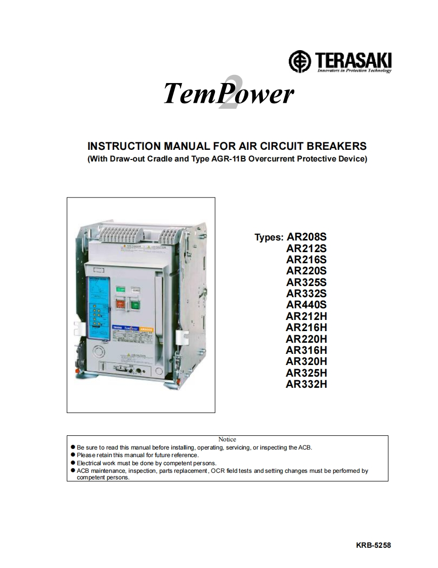 Terasaki-AR212S-User-Manual操作说明书手册