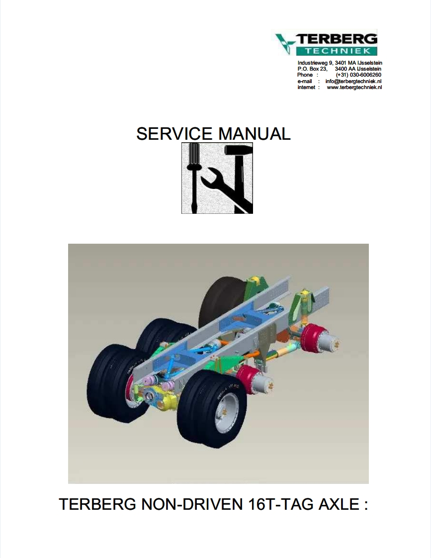 Terberg-Non-Driven-16T-Tag-Axle-Service-Manual维修维护手册-PDF