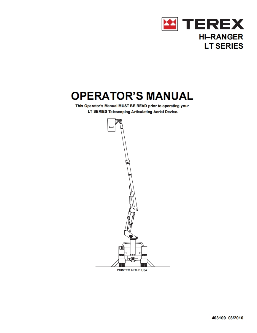 Terex-LT-Series-驾驶操作与日常维修保养说明书手册