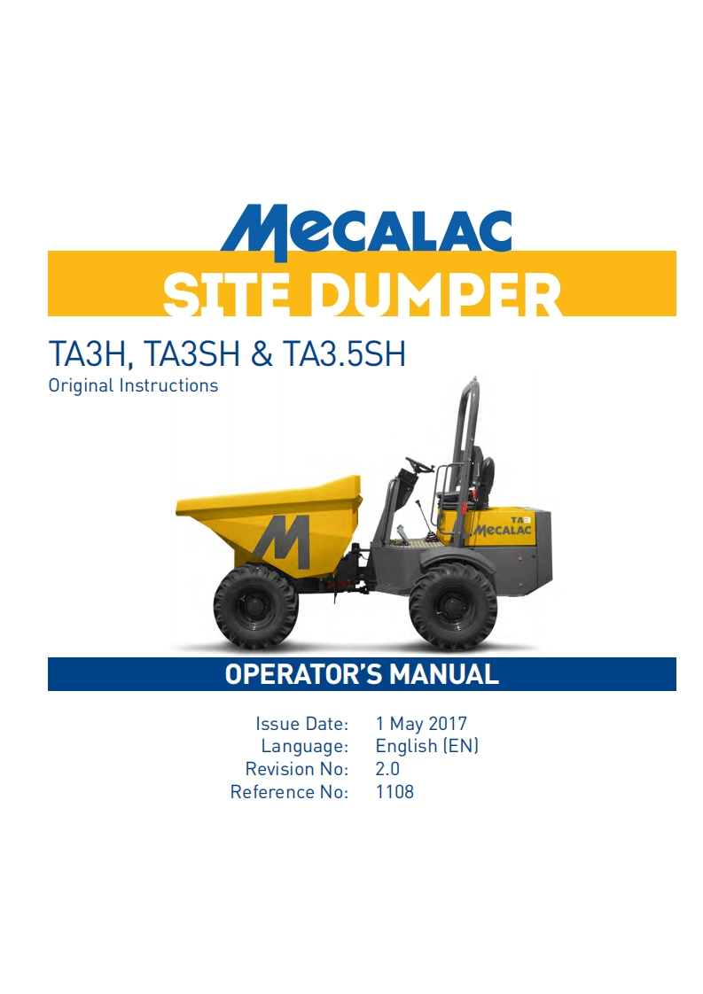 Terex-TA3H-驾驶与日常维护保养说明书手册