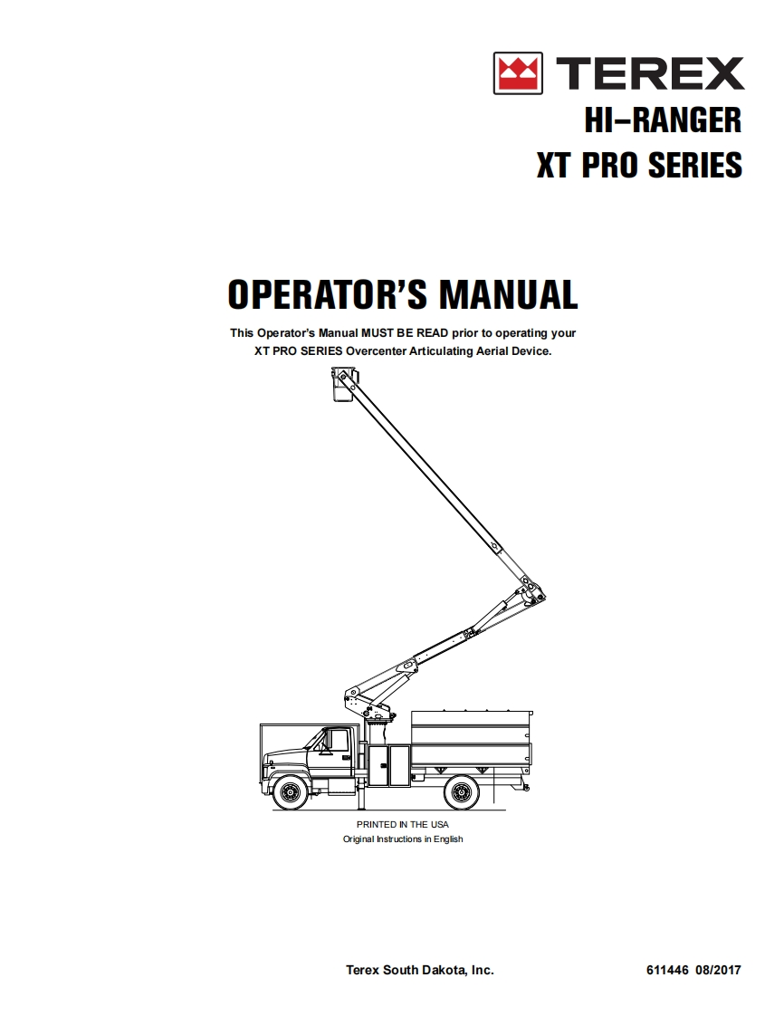 Terex-XT-PRO-Series-驾驶操作与日常维修保养说明书手册