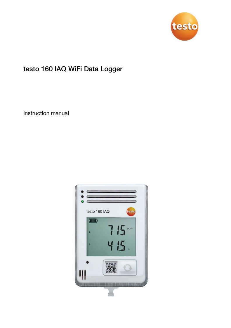 Testo-160-IAQ-使用说明书手册uction-手册说明书指南-US