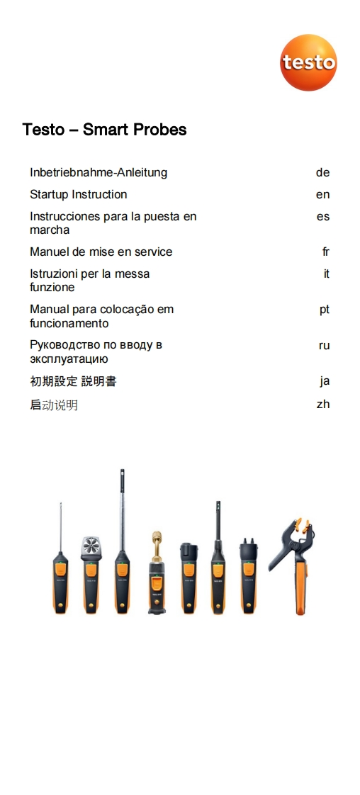 Testo-Smart-Probes-Short-手册说明书指南-US