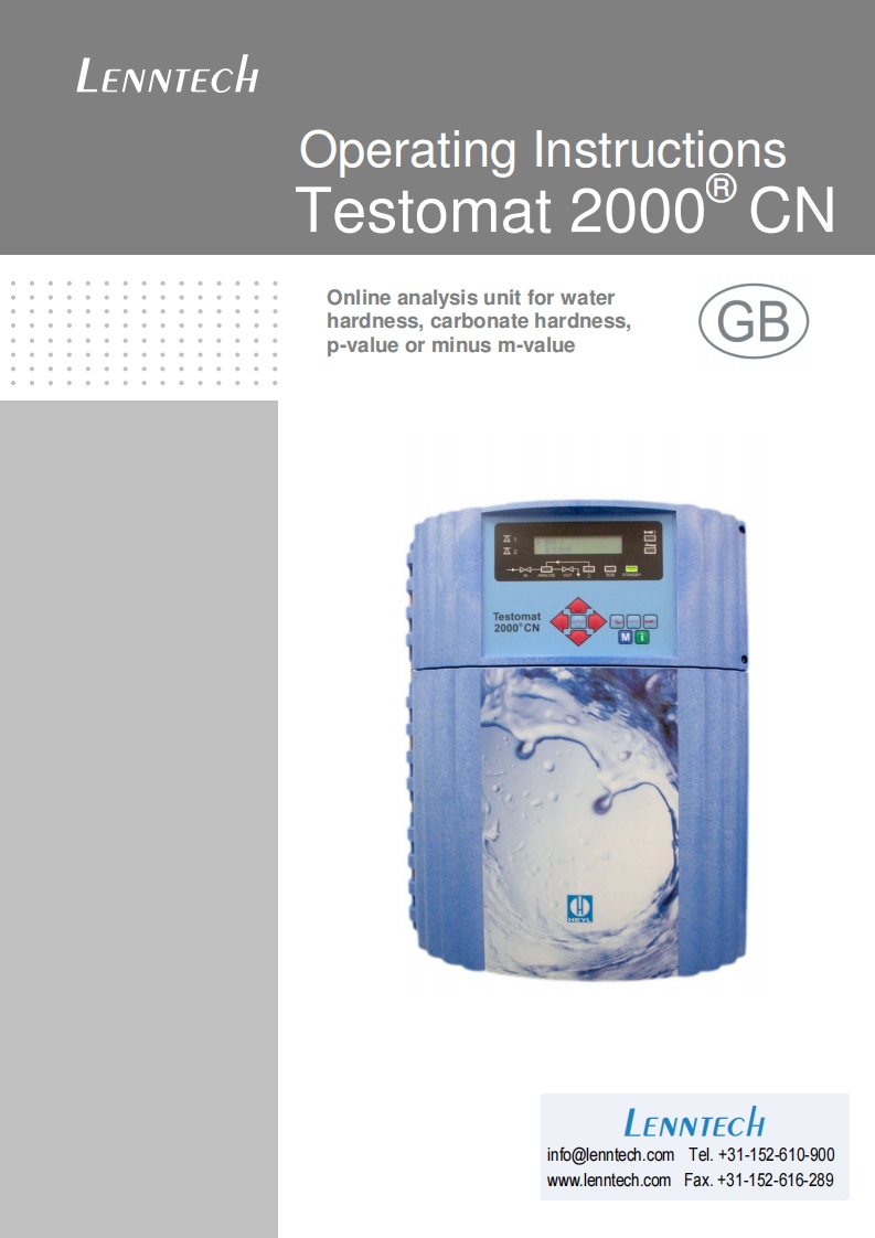 Testomat-2000-CN-安装操作说明书手册-L
