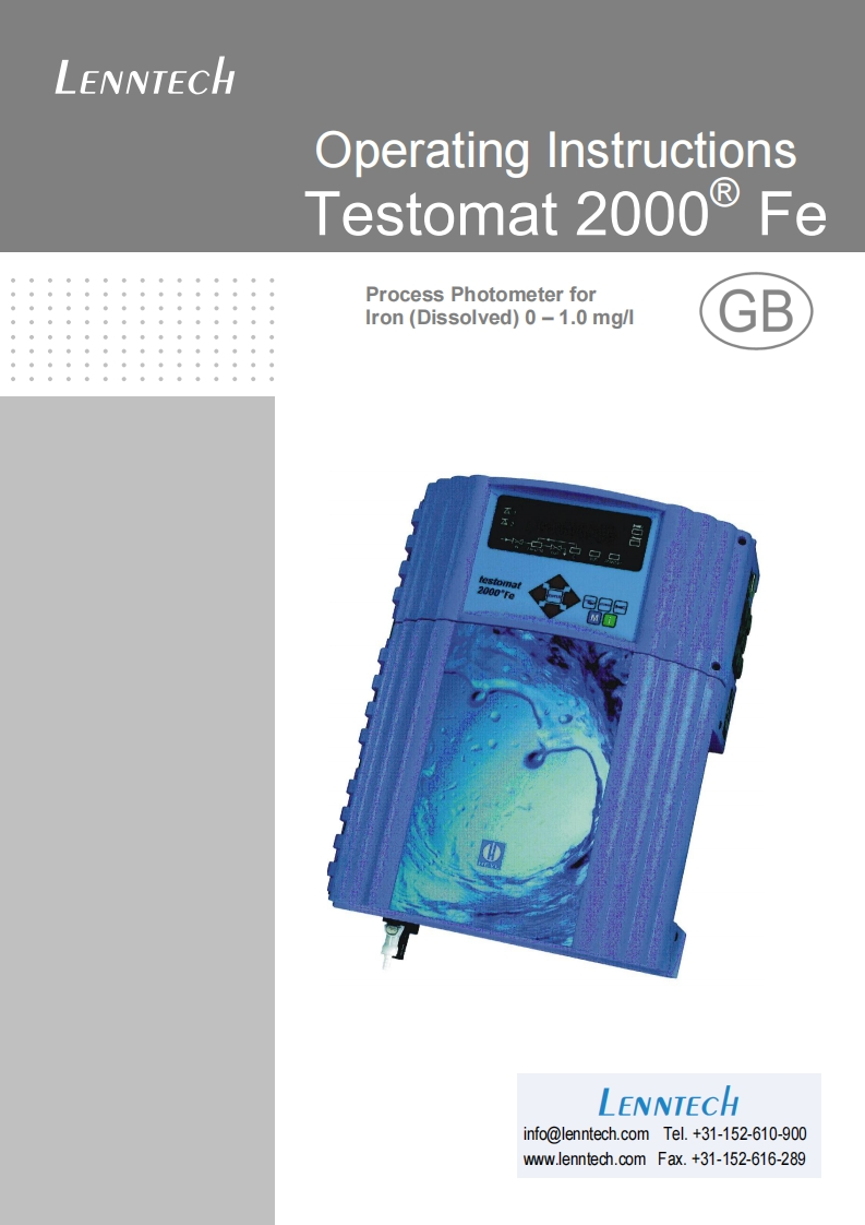 Testomat-2000-Fe-安装操作说明书手册-L