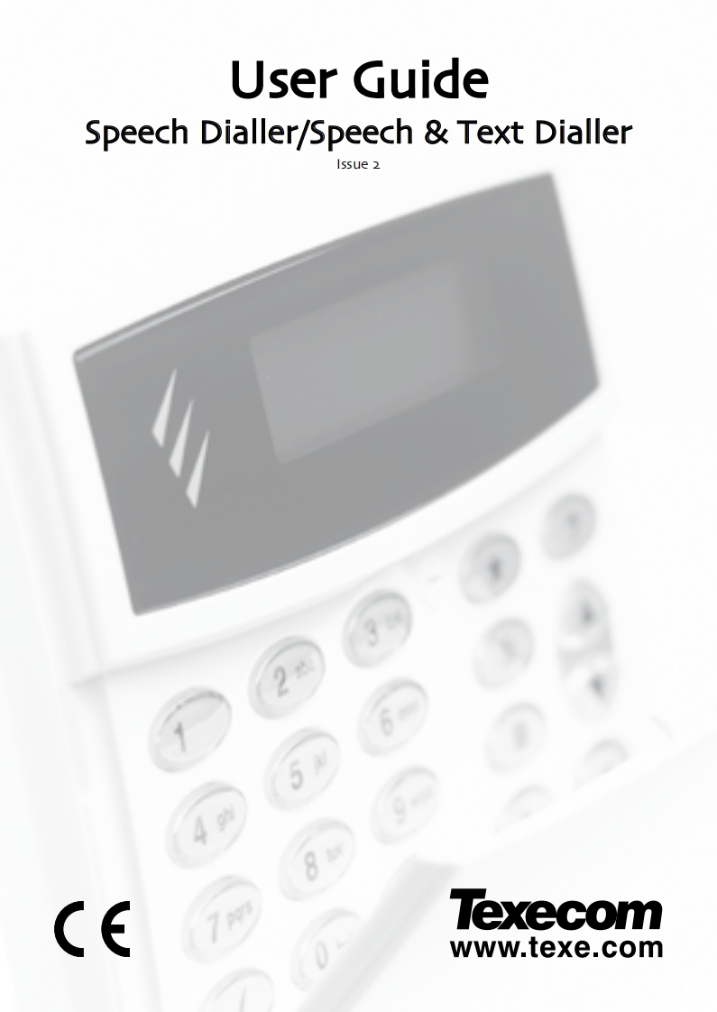 Texecom-Speech-Dialler-操作说明书手册