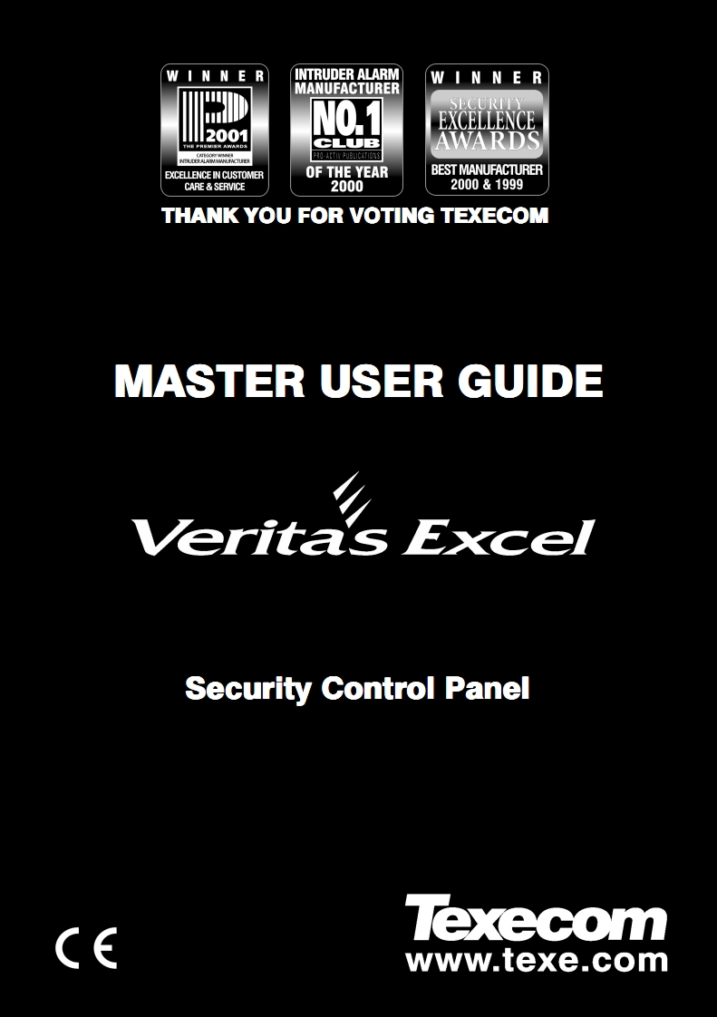 Texecom-Veritas-Excel-操作说明书手册