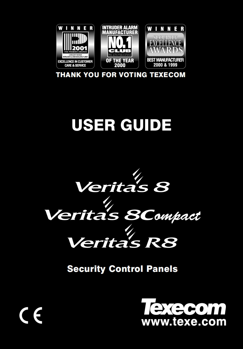 Texecom-Veritas-R8-操作说明书手册