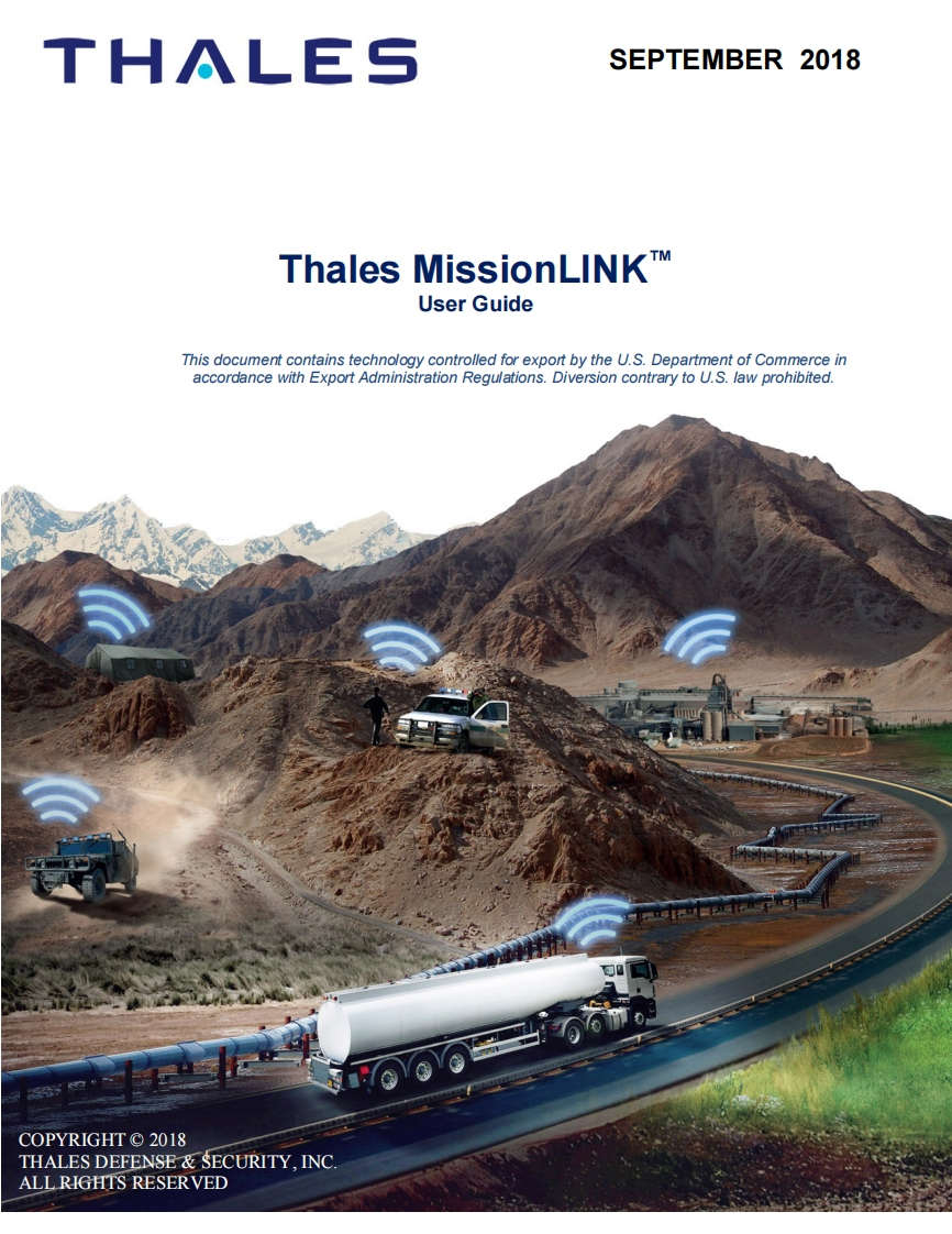 Thales_MissionLINK-用户操作手册