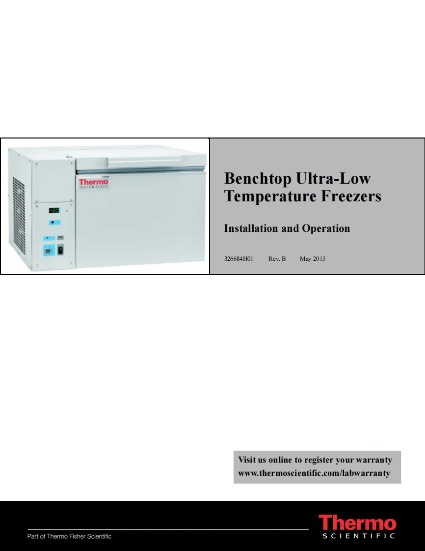 Thermo-Scientific-Ultra-Low-Temperateure-Freezer-操作说明书手册