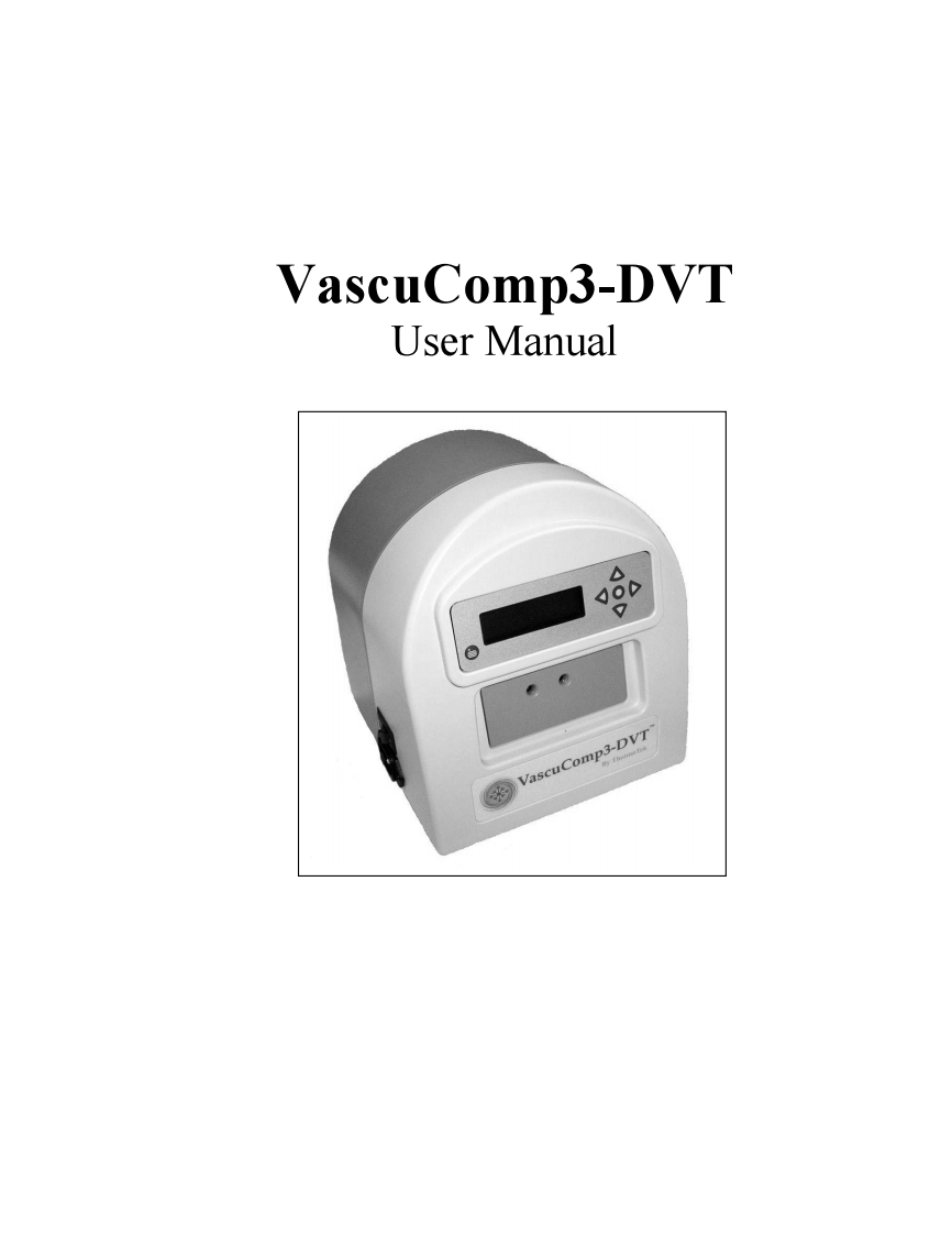 ThermoTekVascuComp3DVT操作说明书手册