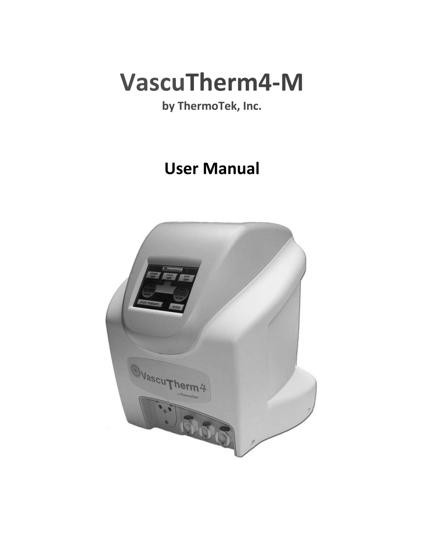 ThermoTekVascuTherm4M操作说明书手册