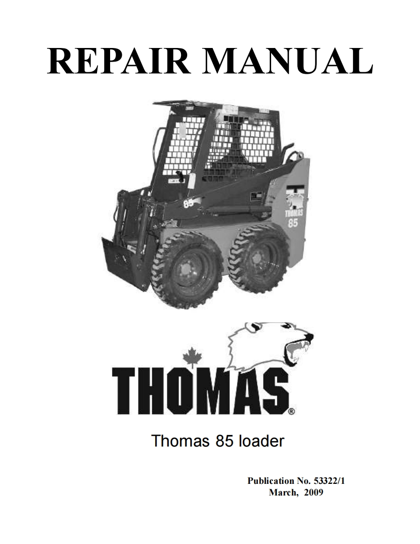 Thomas-85-Loader-维修维护手册-PDF