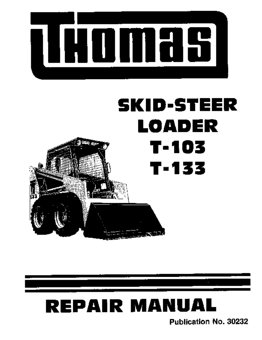 Thomas-T133-Skid-Steer-Loader-维修维护手册-PDF
