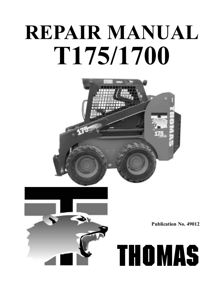 Thomas-T175-1700-Loader-维修维护手册-PDF