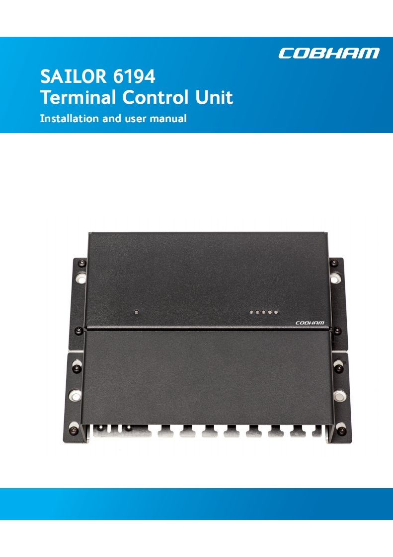Thrane-SAILOR-6194-Terminal-Control-Unit-TCU-Installation-and-使用说明书手册
