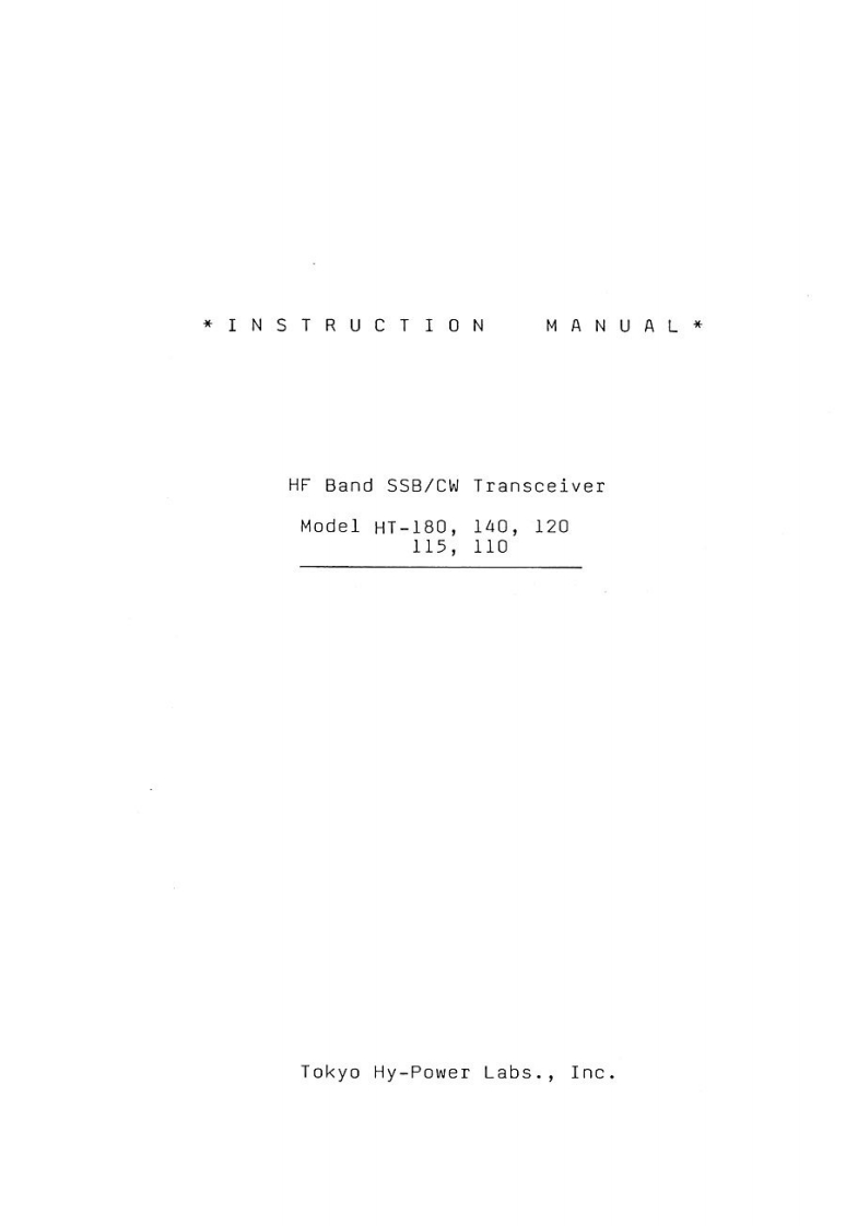 Tokyo-Hy-Power_HT110-to-HT180-(Manual操作说明书手册)