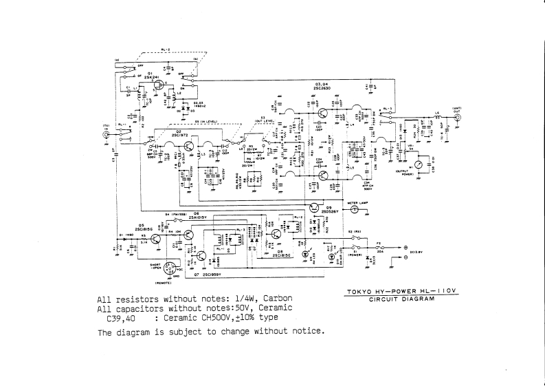 Tokyo_Hy-Power_HL-110V_(Schematic电器原理图手册)