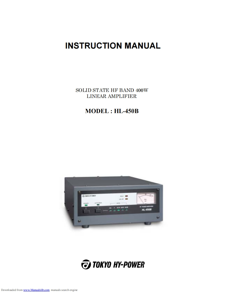Tokyo_Hy-Power_HL-450B_(Manual操作说明书手册)