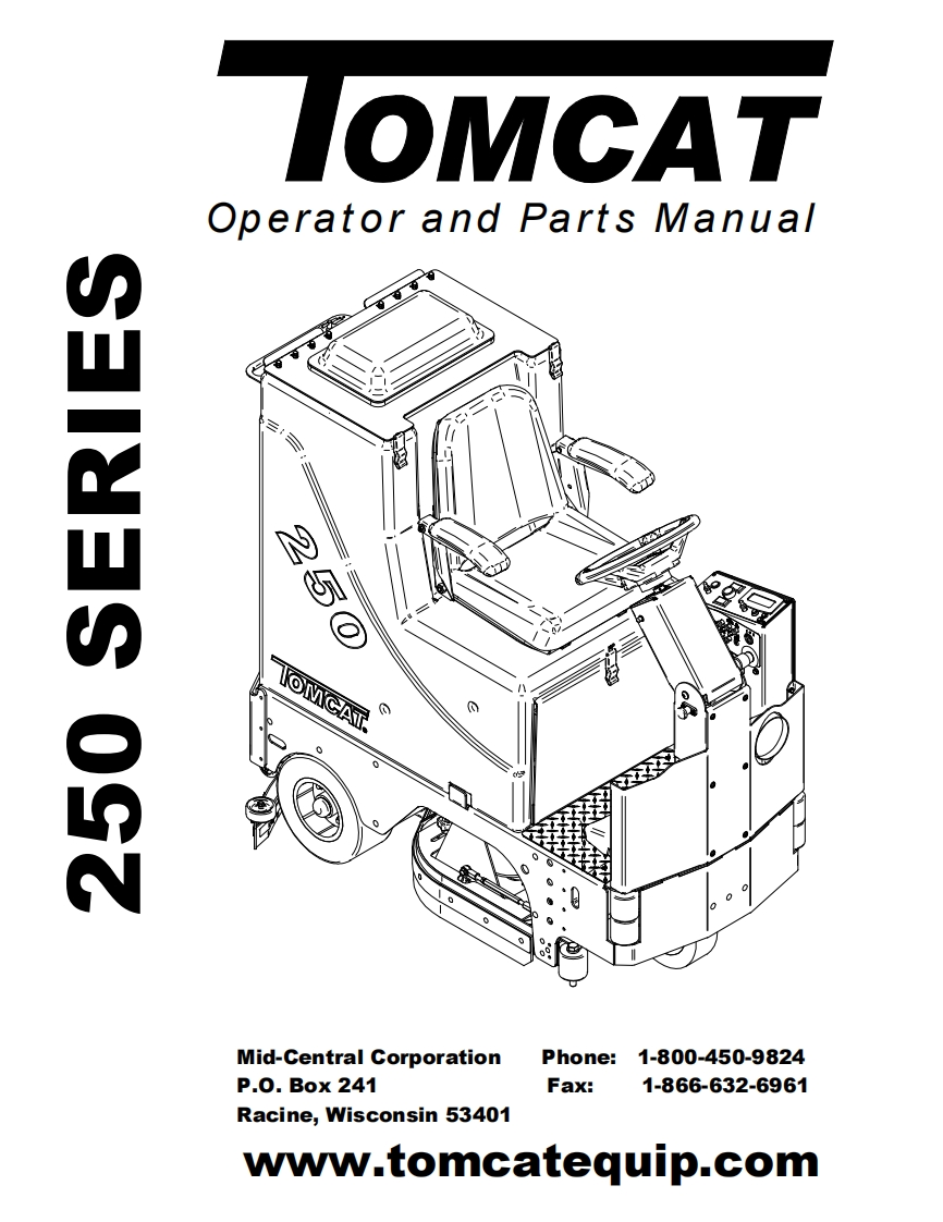 Tomcat-250-Operator-and-维修零部件手册