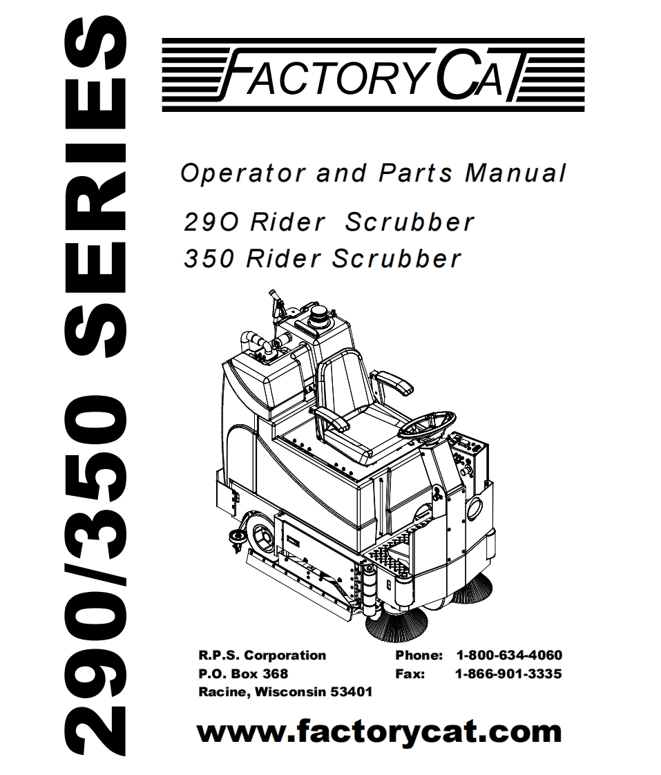 Tomcat-350-and-290-Operator-and-维修零部件手册
