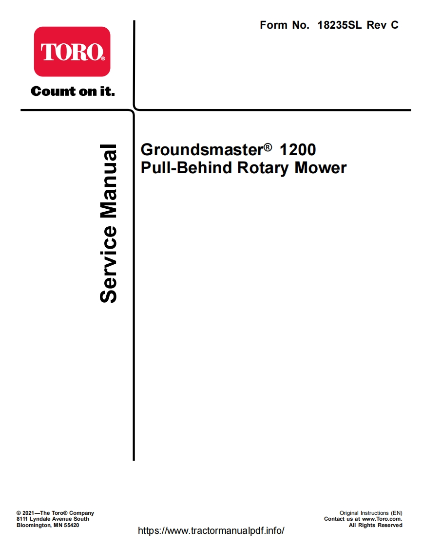 Toro-Groundmaster-1200-Pull-Behind-Rotary-Mower-维修维护手册-PDF